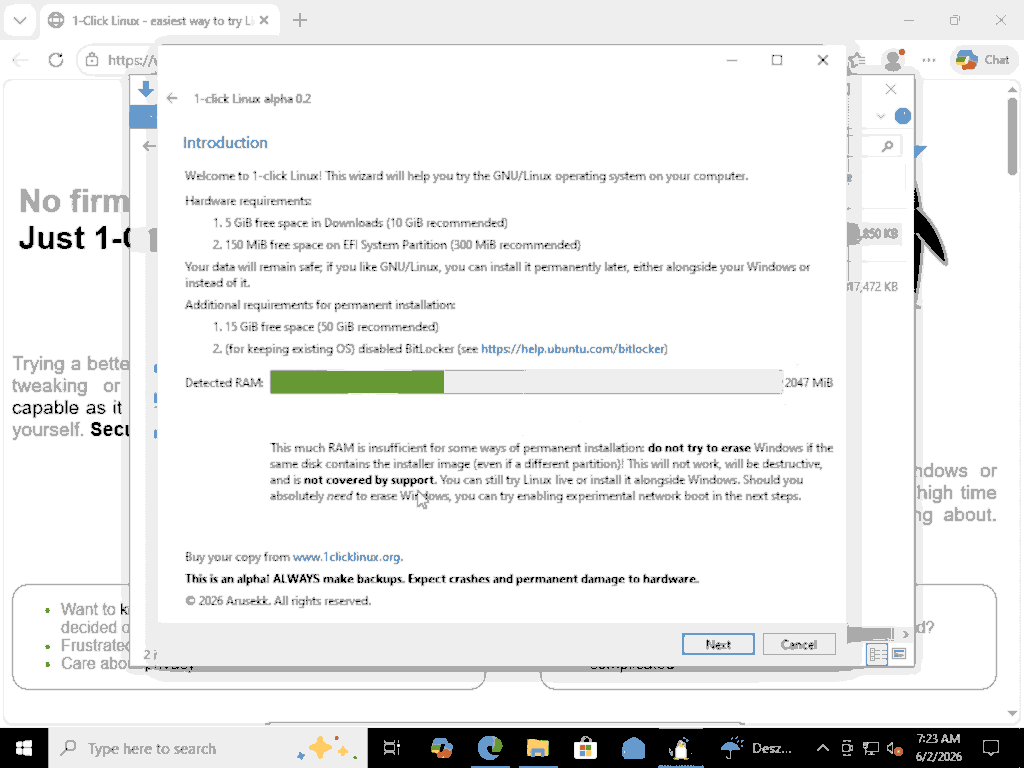 Install Linux without USB or CD/DVD (actually easiest!)